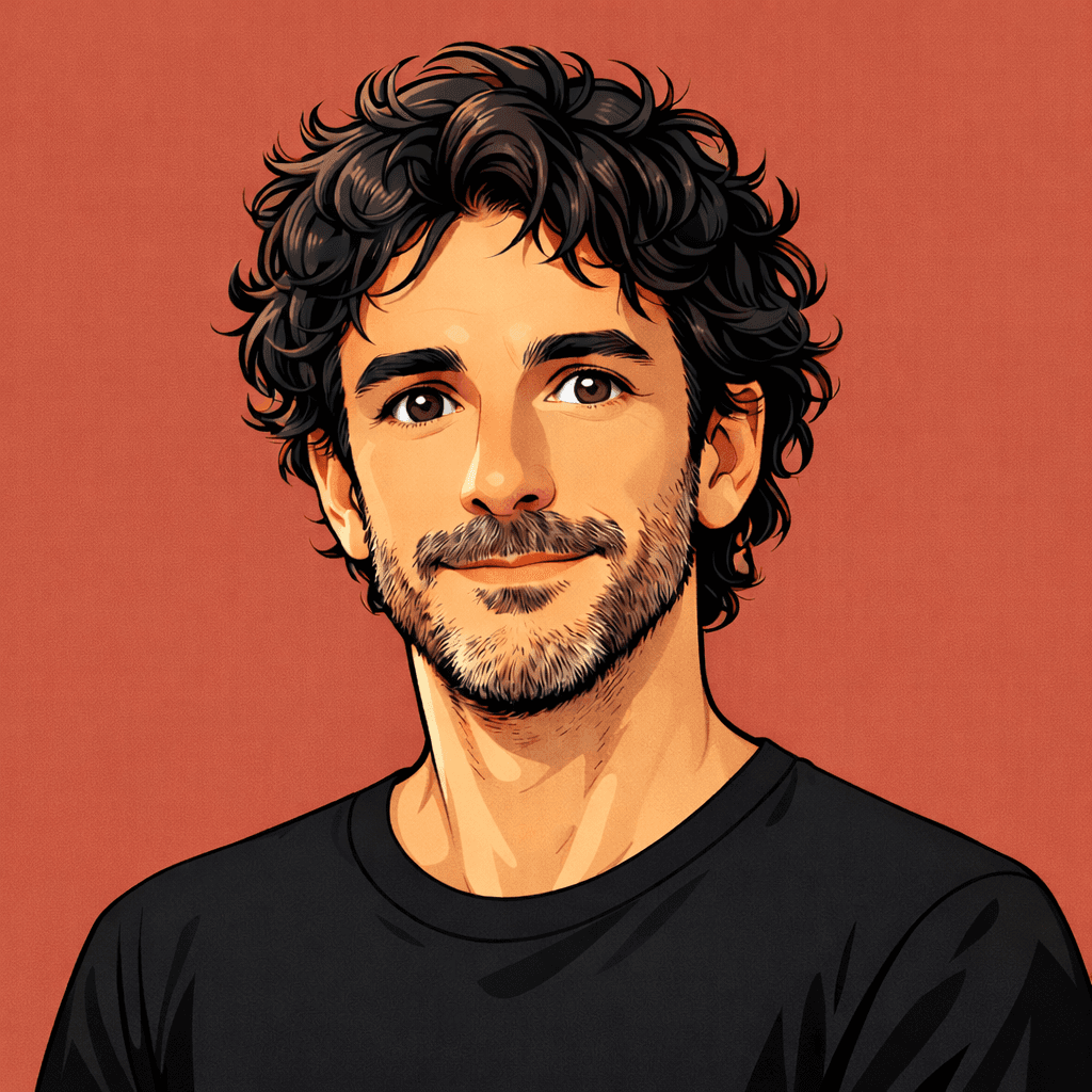 Illustrated portrait of Ruben Ruiz